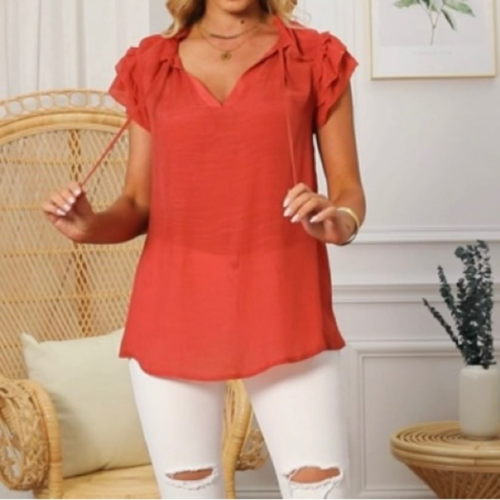 Ruffle Sleeve Top *New*
